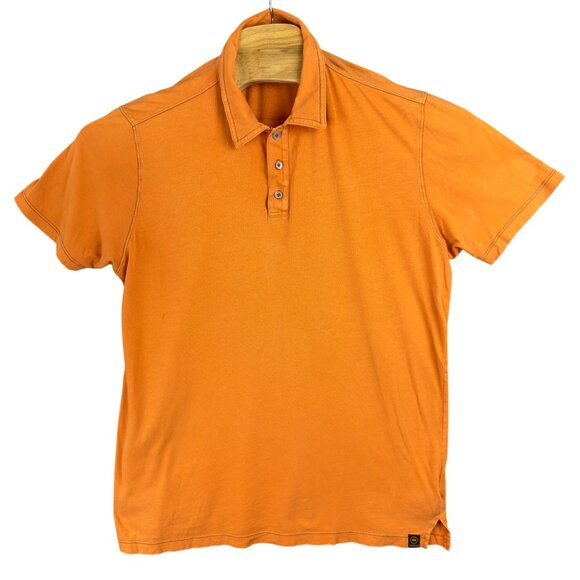 AgaveLux Denimsmith Polo Shirt Mens L Orange Standard Fit Cotton Made In USA - Picture 1 of 10